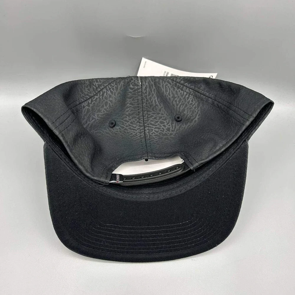 Air Jordan Hat Men‎ Black Cement Elephant Metal Logo Jumpman Snap Back Cap New